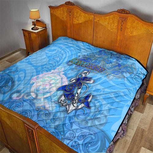 Ocean Spirit of Honduras Quilt Anchored in Honduran Pride - Aussie Hoodie