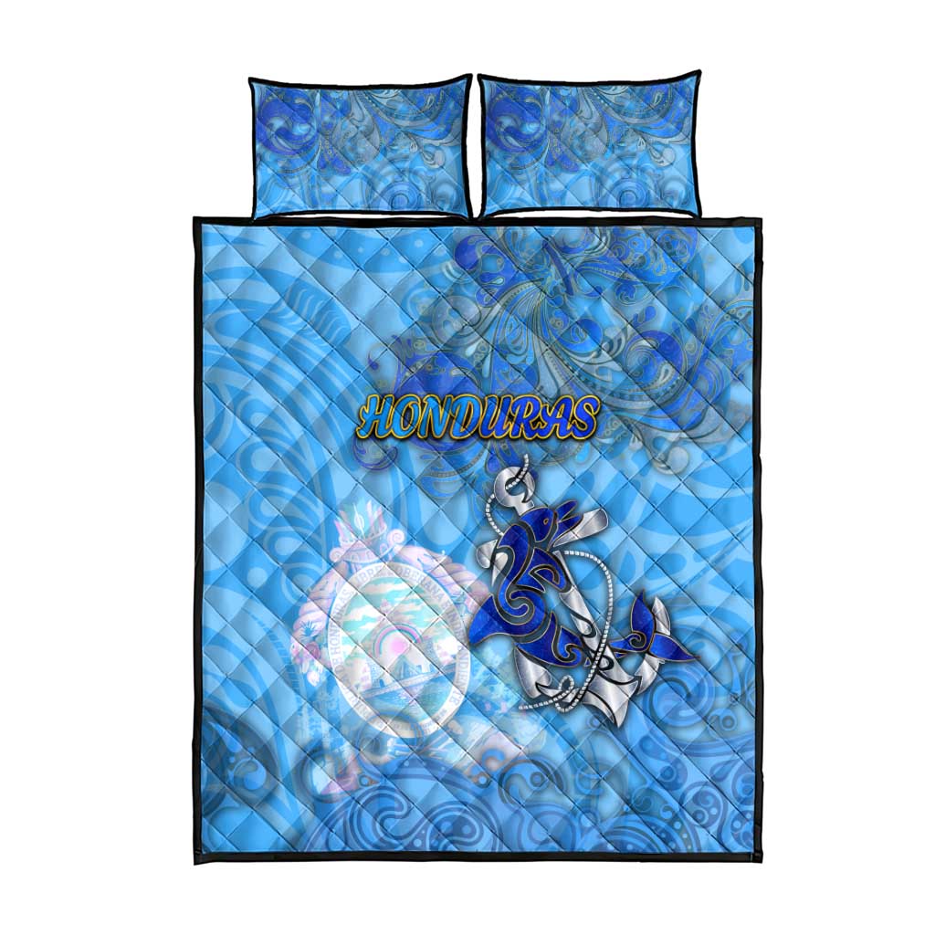 Ocean Spirit of Honduras Quilt Bed Set Anchored in Honduran Pride - Aussie Hoodie