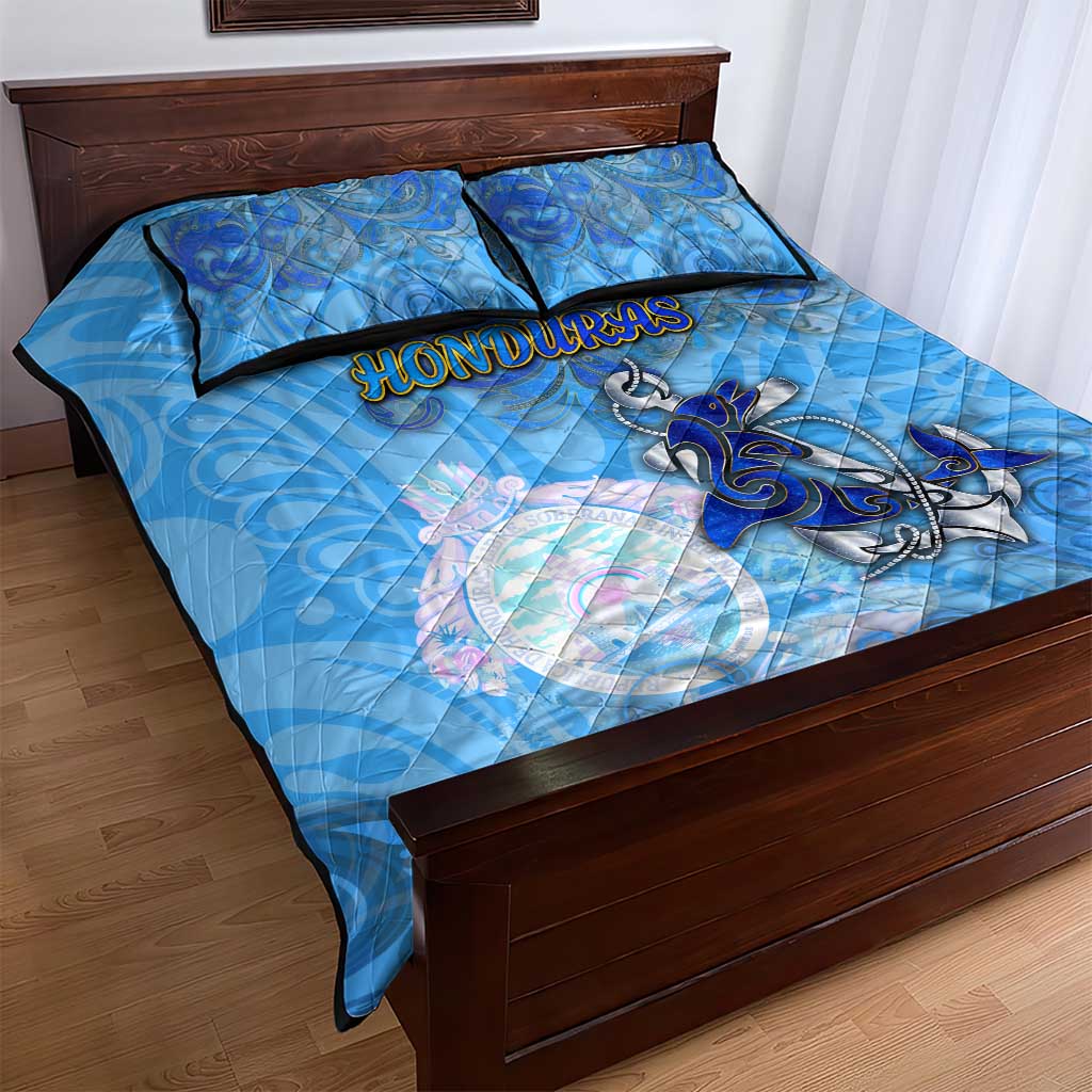Ocean Spirit of Honduras Quilt Bed Set Anchored in Honduran Pride - Aussie Hoodie