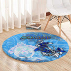 Ocean Spirit of Honduras Round Carpet Anchored in Honduran Pride - Aussie Hoodie