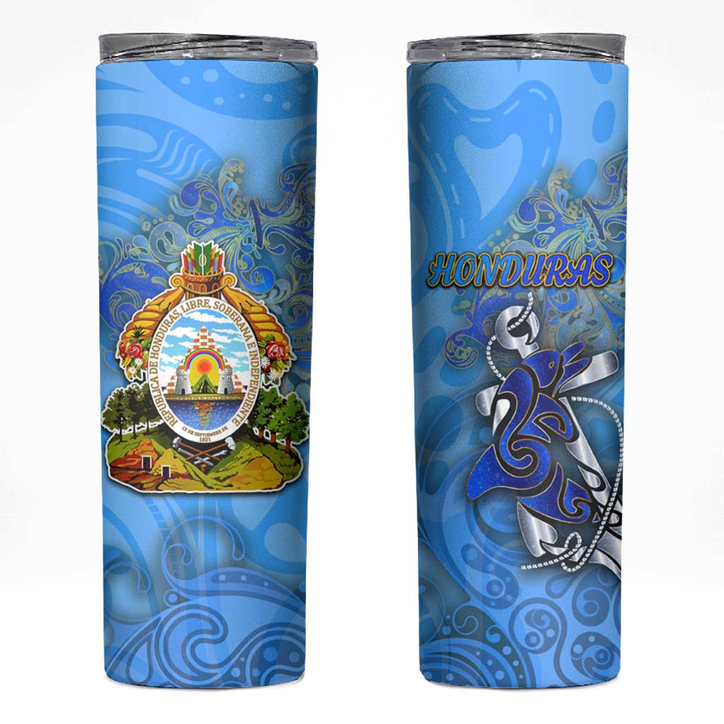 Ocean Spirit of Honduras Skinny Tumbler Anchored in Honduran Pride - Aussie Hoodie
