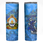 Ocean Spirit of Honduras Skinny Tumbler Anchored in Honduran Pride - Aussie Hoodie
