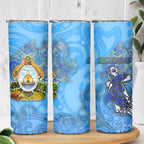 Ocean Spirit of Honduras Skinny Tumbler Anchored in Honduran Pride - Aussie Hoodie