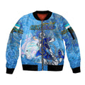 Ocean Spirit of Honduras Sleeve Zip Bomber Jacket Anchored in Honduran Pride - Aussie Hoodie