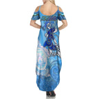 Ocean Spirit of Honduras Summer Maxi Dress Anchored in Honduran Pride - Aussie Hoodie