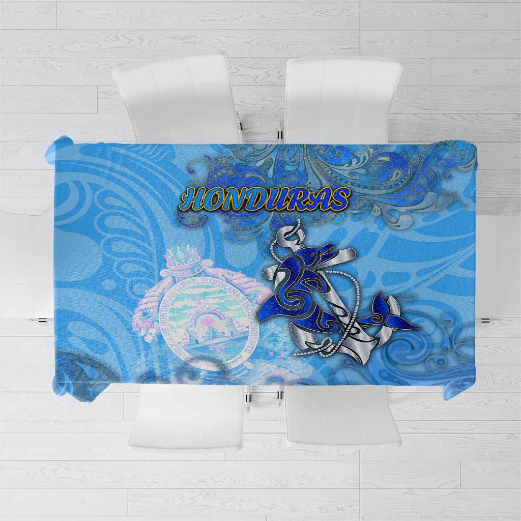 Ocean Spirit of Honduras Tablecloth Anchored in Honduran Pride - Aussie Hoodie