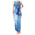 Ocean Spirit of Honduras Tank Maxi Dress Anchored in Honduran Pride - Aussie Hoodie