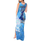 Ocean Spirit of Honduras Tank Maxi Dress Anchored in Honduran Pride - Aussie Hoodie