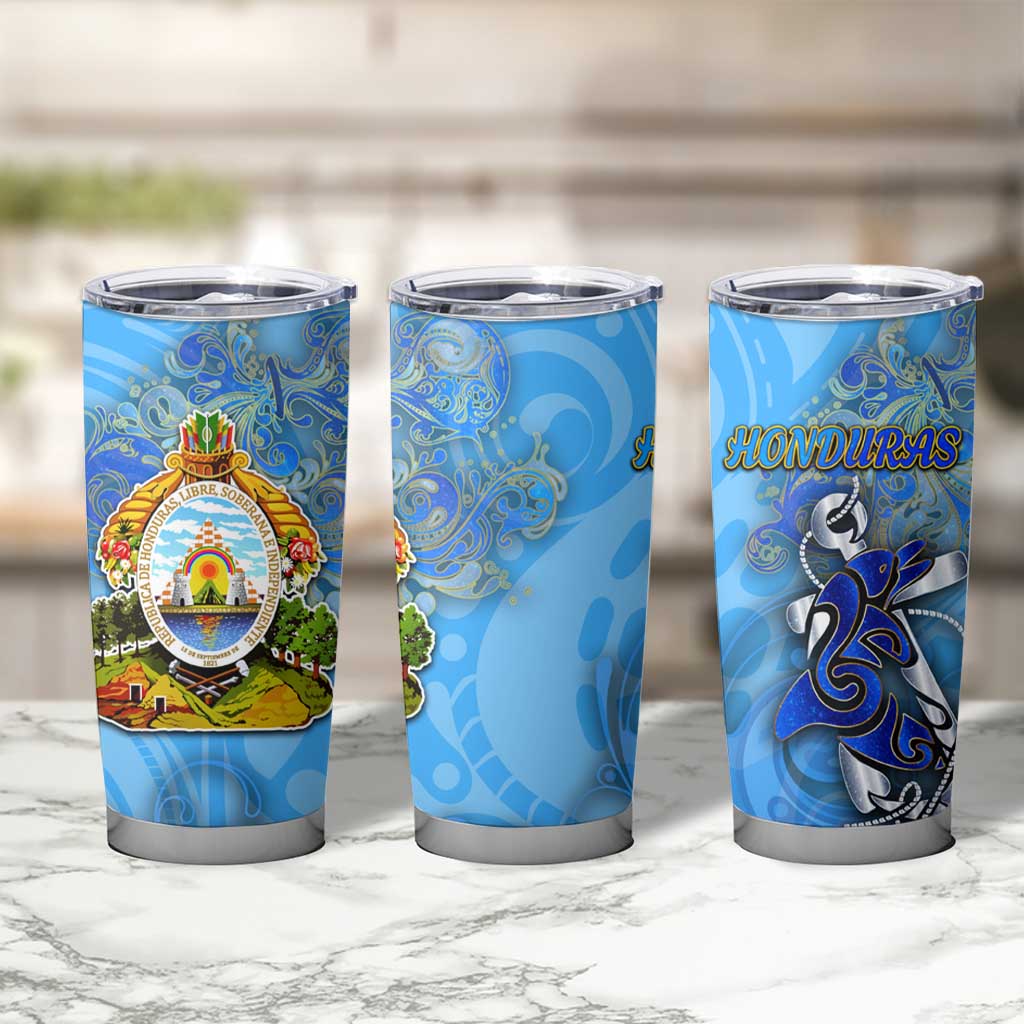 Ocean Spirit of Honduras Tumbler Cup Anchored in Honduran Pride - Aussie Hoodie