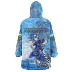 Ocean Spirit of Honduras Wearable Blanket Hoodie Anchored in Honduran Pride - Aussie Hoodie