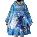 Ocean Spirit of Honduras Wearable Blanket Hoodie Anchored in Honduran Pride - Aussie Hoodie