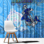 Ocean Spirit of Honduras Window Curtain Anchored in Honduran Pride - Aussie Hoodie