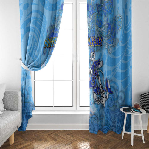 Ocean Spirit of Honduras Window Curtain Anchored in Honduran Pride - Aussie Hoodie