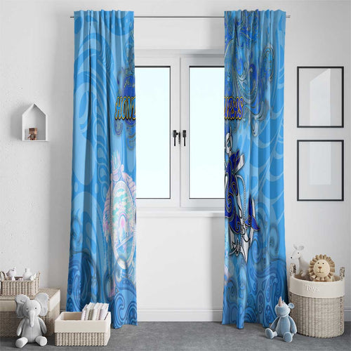 Ocean Spirit of Honduras Window Curtain Anchored in Honduran Pride - Aussie Hoodie