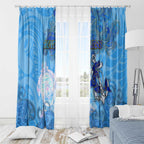 Ocean Spirit of Honduras Window Curtain Anchored in Honduran Pride - Aussie Hoodie
