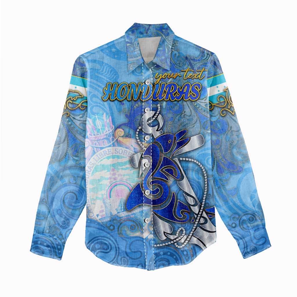 Ocean Spirit of Honduras Women Casual Shirt Anchored in Honduran Pride - Aussie Hoodie