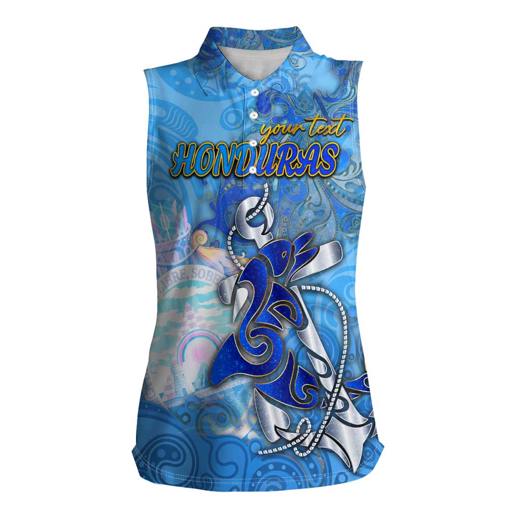 Ocean Spirit of Honduras Women Sleeveless Polo Shirt Anchored in Honduran Pride - Aussie Hoodie