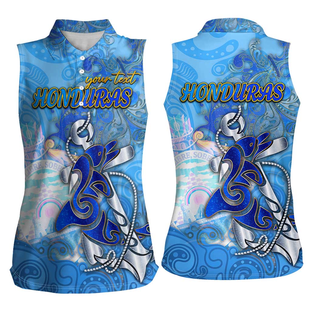 Ocean Spirit of Honduras Women Sleeveless Polo Shirt Anchored in Honduran Pride - Aussie Hoodie
