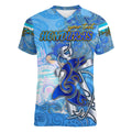 Ocean Spirit of Honduras Women V-Neck T-Shirt Anchored in Honduran Pride - Aussie Hoodie