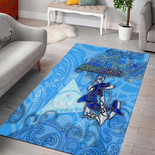 Ocean Spirit of Nicaragua Area Rug Anchored in Nicaraguan Pride - Aussie Hoodie