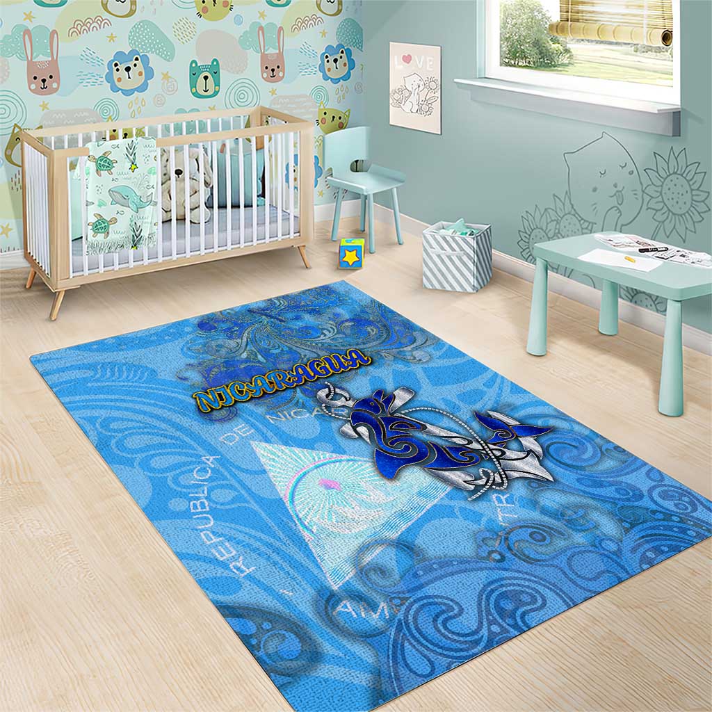 Ocean Spirit of Nicaragua Area Rug Anchored in Nicaraguan Pride - Aussie Hoodie