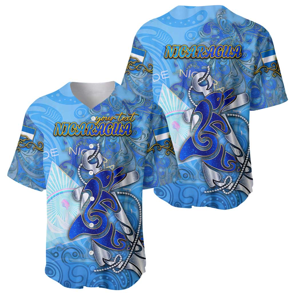 Ocean Spirit of Nicaragua Baseball Jersey Anchored in Nicaraguan Pride - Aussie Hoodie