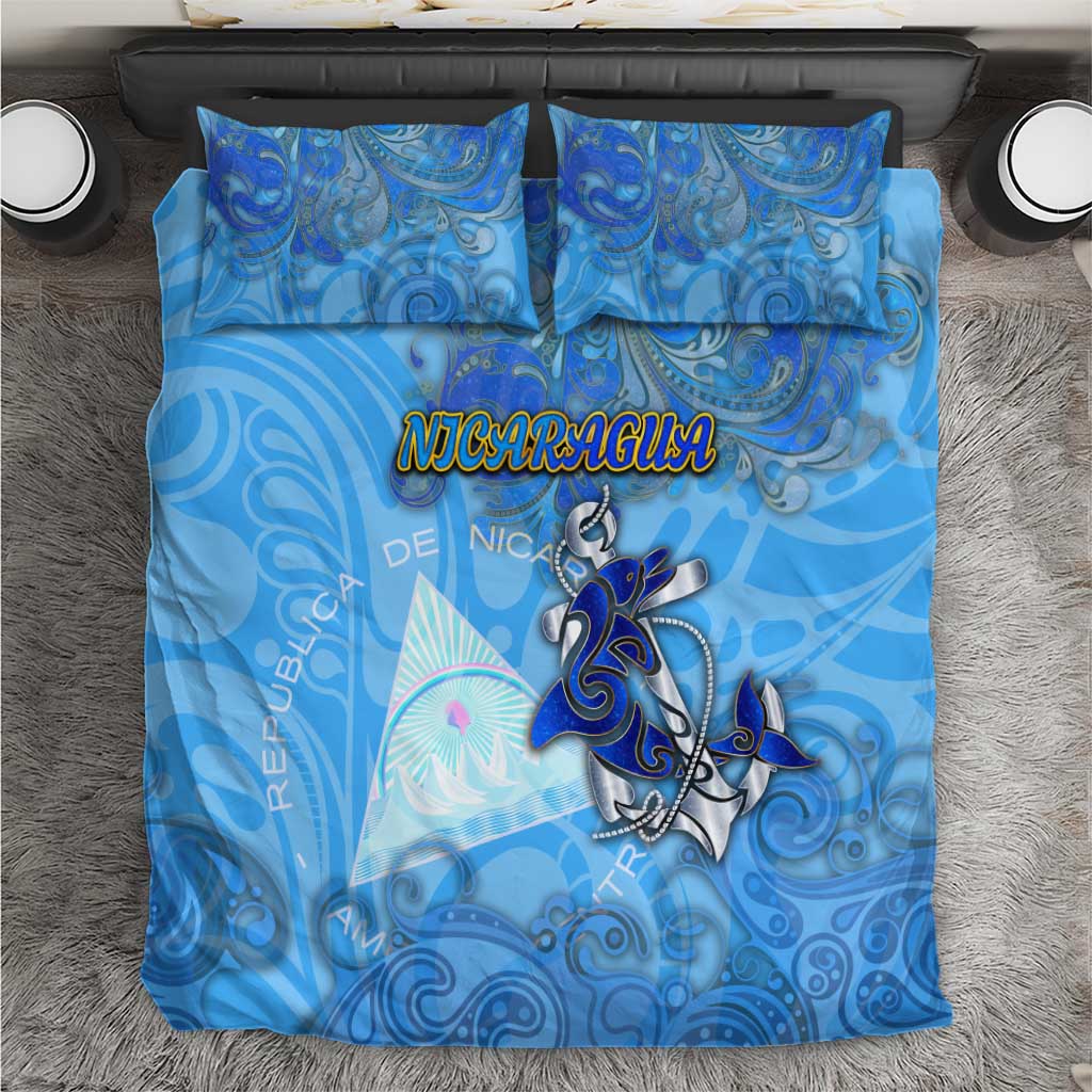 Ocean Spirit of Nicaragua Bedding Set Anchored in Nicaraguan Pride - Aussie Hoodie
