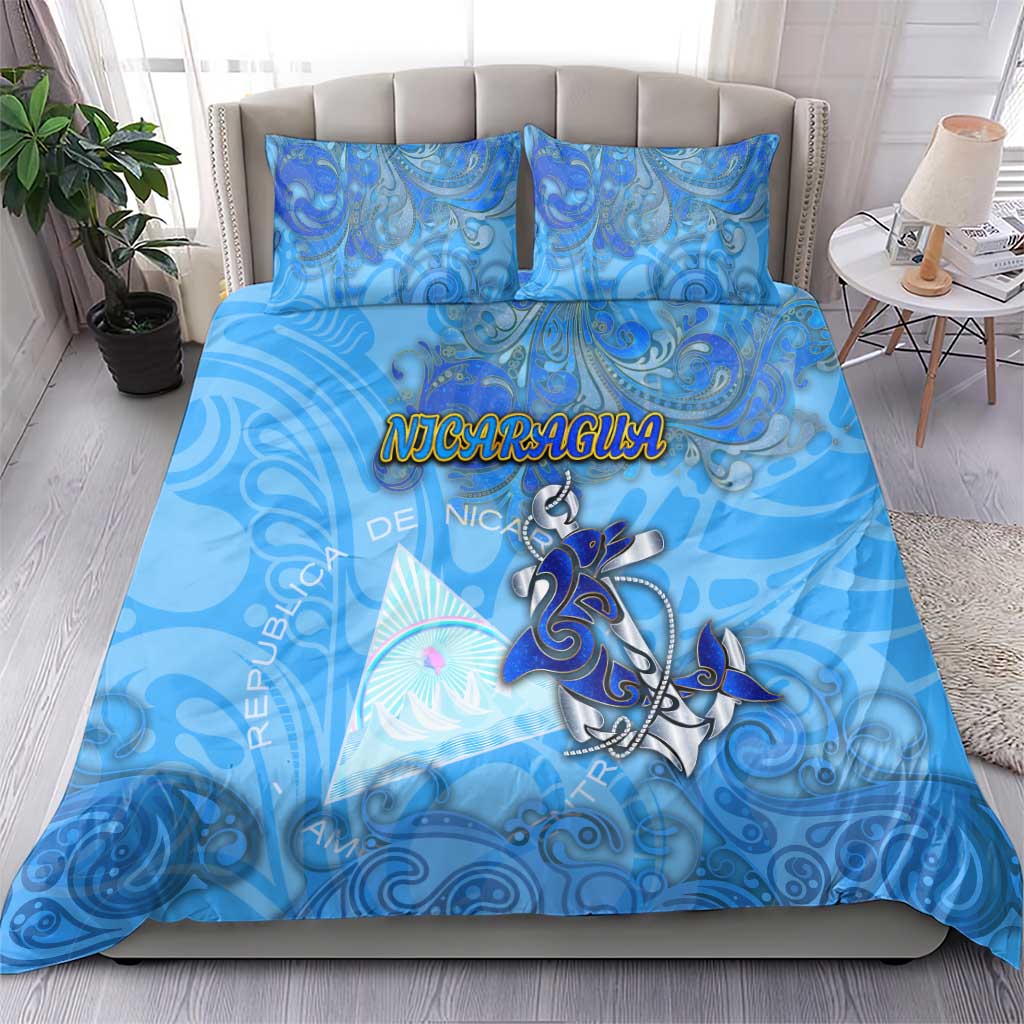 Ocean Spirit of Nicaragua Bedding Set Anchored in Nicaraguan Pride - Aussie Hoodie