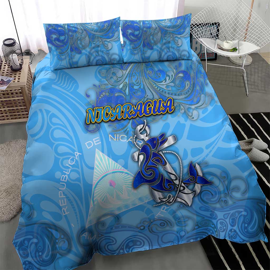 Ocean Spirit of Nicaragua Bedding Set Anchored in Nicaraguan Pride - Aussie Hoodie