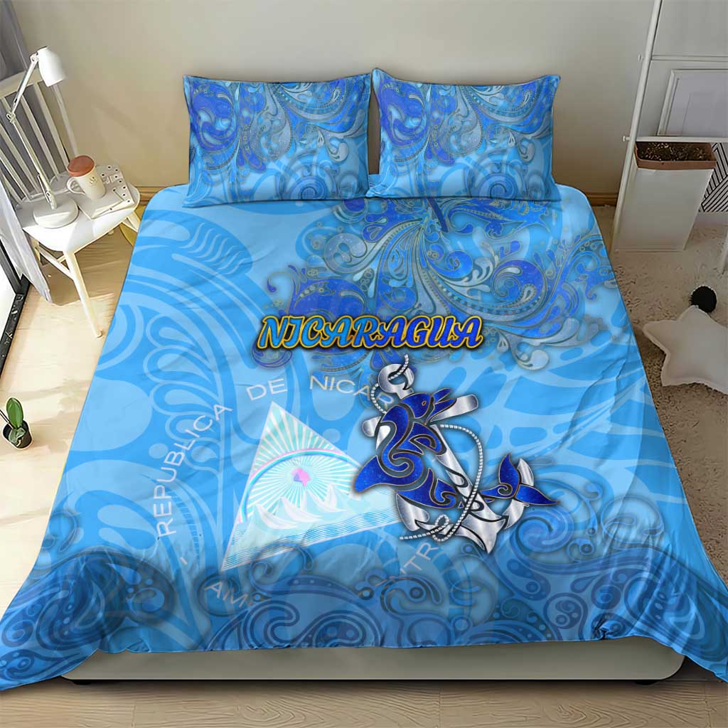 Ocean Spirit of Nicaragua Bedding Set Anchored in Nicaraguan Pride - Aussie Hoodie