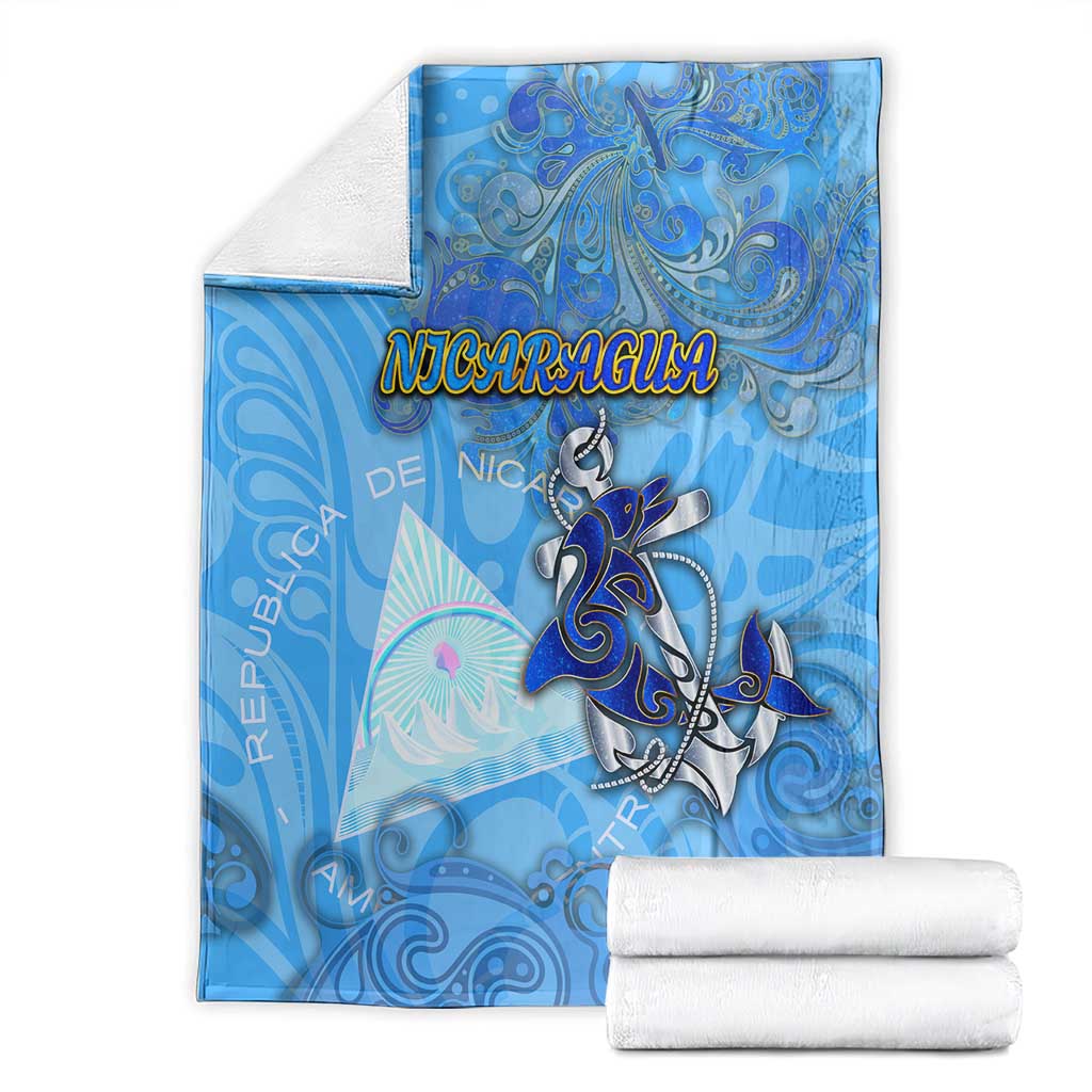 Ocean Spirit of Nicaragua Blanket Anchored in Nicaraguan Pride - Aussie Hoodie