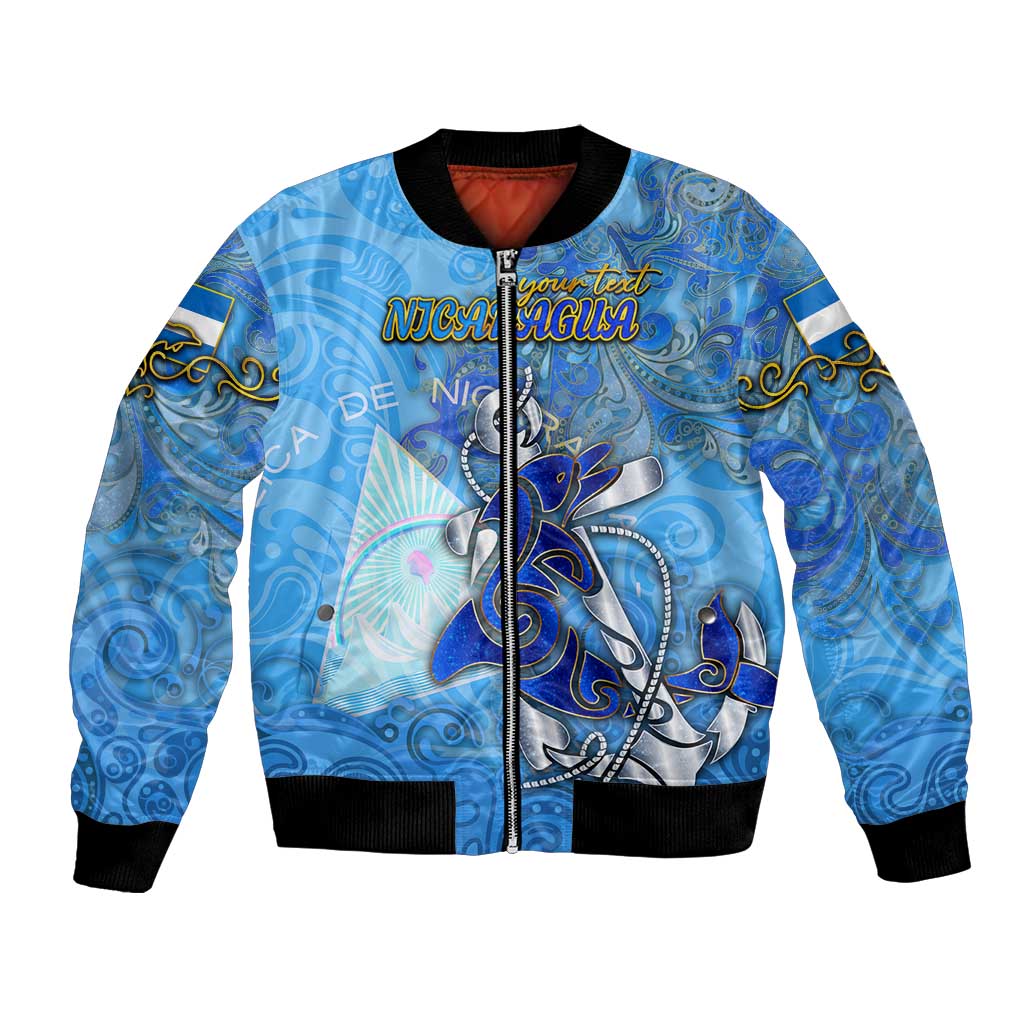 Ocean Spirit of Nicaragua Bomber Jacket Anchored in Nicaraguan Pride - Aussie Hoodie