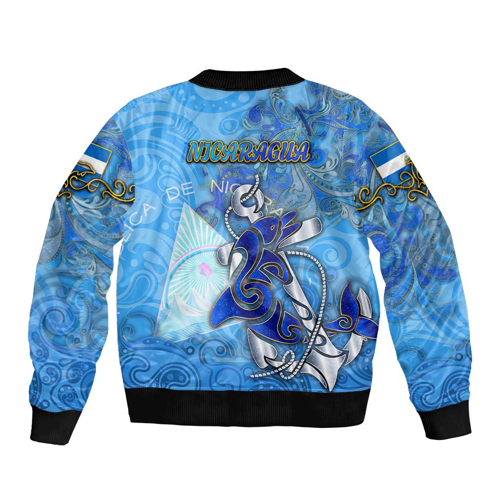 Ocean Spirit of Nicaragua Bomber Jacket Anchored in Nicaraguan Pride - Aussie Hoodie