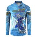 Ocean Spirit of Nicaragua Button Sweatshirt Anchored in Nicaraguan Pride - Aussie Hoodie
