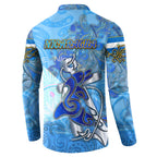 Ocean Spirit of Nicaragua Button Sweatshirt Anchored in Nicaraguan Pride - Aussie Hoodie