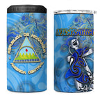 Ocean Spirit of Nicaragua 4 in 1 Can Cooler Tumbler Anchored in Nicaraguan Pride - Aussie Hoodie
