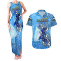 Ocean Spirit of Nicaragua Couples Matching Tank Maxi Dress and Hawaiian Shirt Anchored in Nicaraguan Pride - Aussie Hoodie