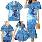 Ocean Spirit of Nicaragua Family Matching Mermaid Dress and Hawaiian Shirt Anchored in Nicaraguan Pride - Aussie Hoodie