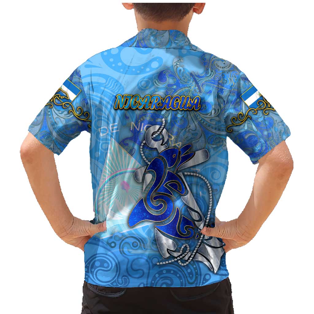 Ocean Spirit of Nicaragua Family Matching Mermaid Dress and Hawaiian Shirt Anchored in Nicaraguan Pride - Aussie Hoodie