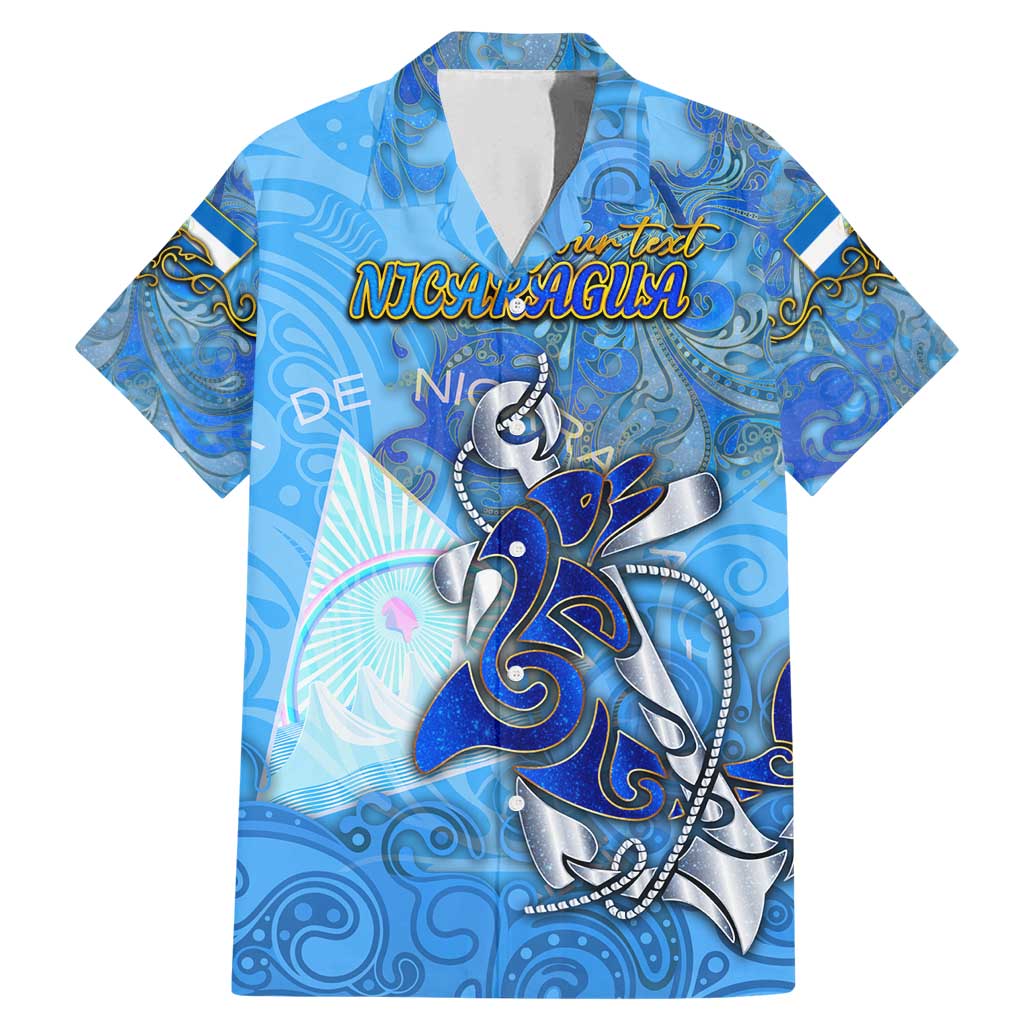 Ocean Spirit of Nicaragua Family Matching Mermaid Dress and Hawaiian Shirt Anchored in Nicaraguan Pride - Aussie Hoodie