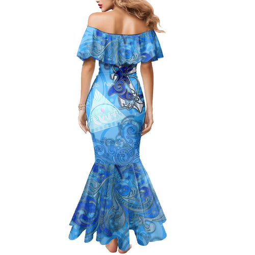 Ocean Spirit of Nicaragua Family Matching Mermaid Dress and Hawaiian Shirt Anchored in Nicaraguan Pride - Aussie Hoodie