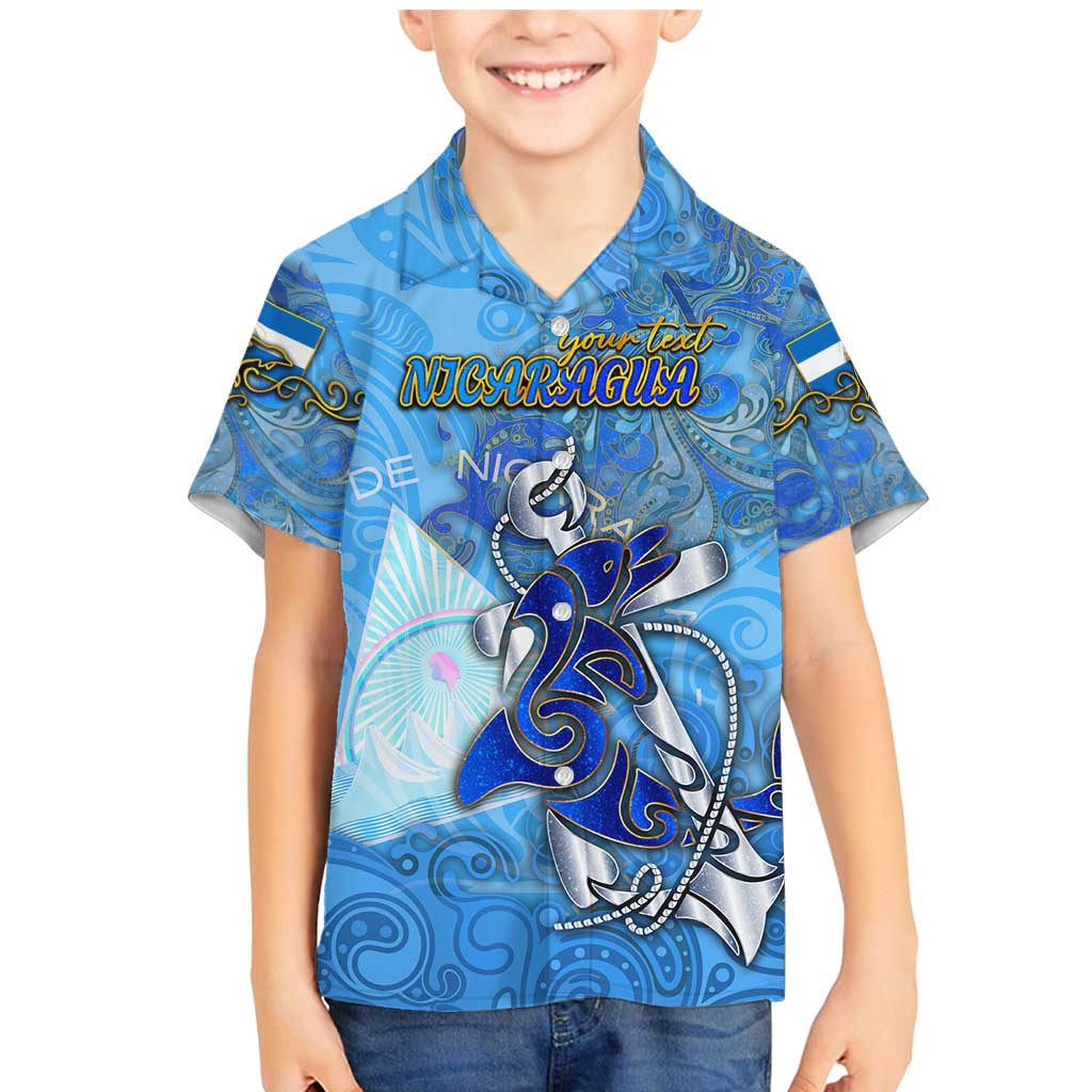 Ocean Spirit of Nicaragua Family Matching Mermaid Dress and Hawaiian Shirt Anchored in Nicaraguan Pride - Aussie Hoodie
