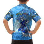 Ocean Spirit of Nicaragua Family Matching Off The Shoulder Long Sleeve Dress and Hawaiian Shirt Anchored in Nicaraguan Pride - Aussie Hoodie