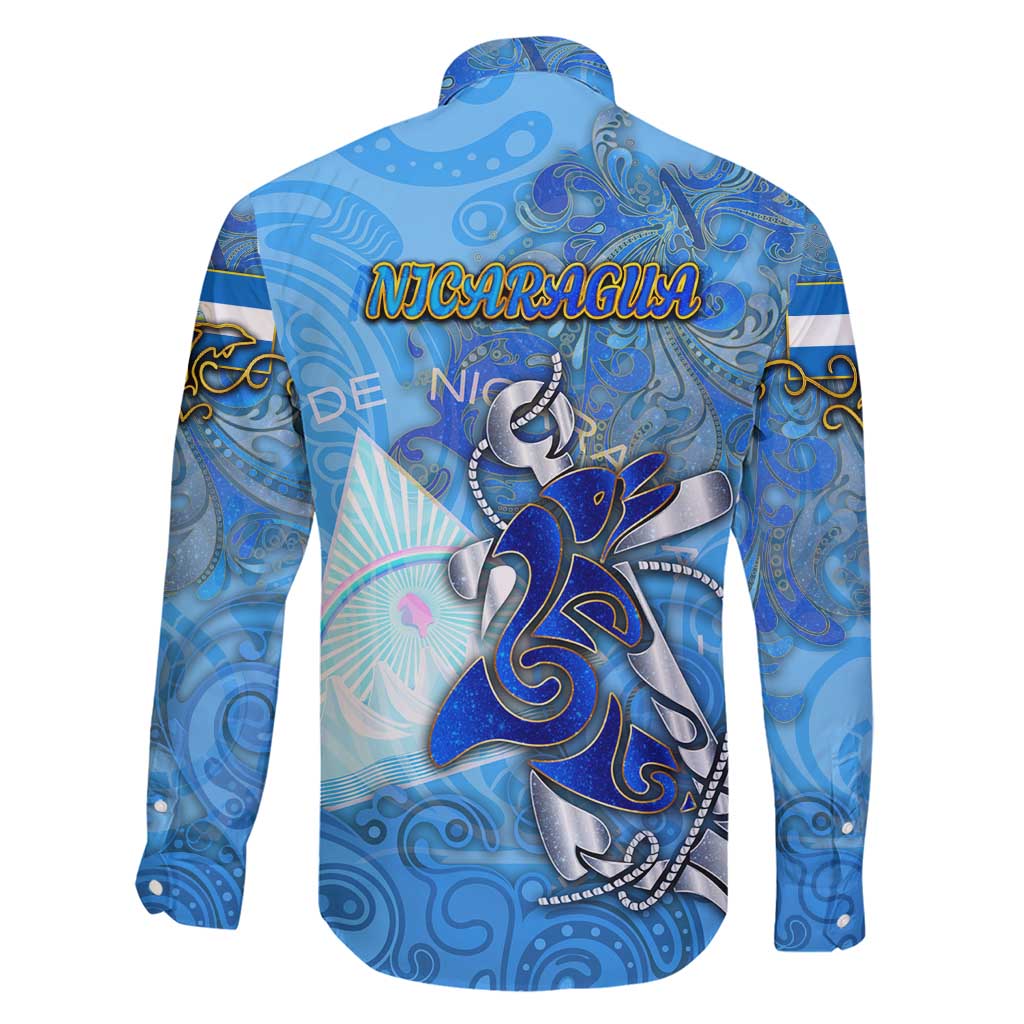 Ocean Spirit of Nicaragua Family Matching Short Sleeve Bodycon Dress and Hawaiian Shirt Anchored in Nicaraguan Pride - Aussie Hoodie