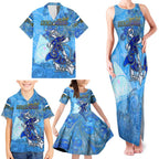 Ocean Spirit of Nicaragua Family Matching Tank Maxi Dress and Hawaiian Shirt Anchored in Nicaraguan Pride - Aussie Hoodie