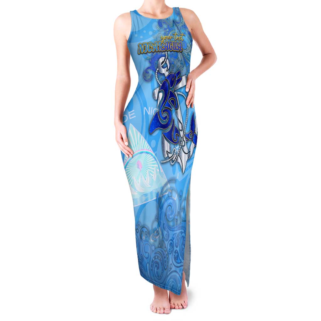 Ocean Spirit of Nicaragua Family Matching Tank Maxi Dress and Hawaiian Shirt Anchored in Nicaraguan Pride - Aussie Hoodie