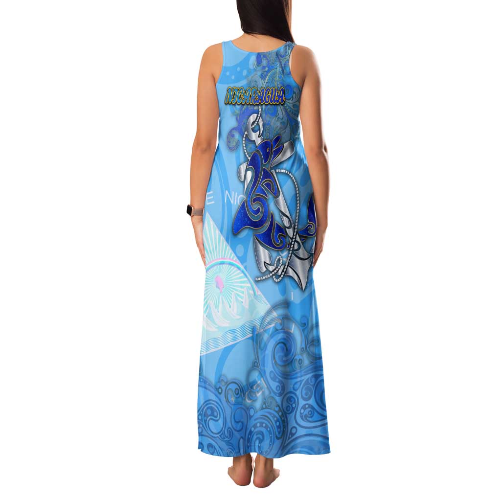 Ocean Spirit of Nicaragua Family Matching Tank Maxi Dress and Hawaiian Shirt Anchored in Nicaraguan Pride - Aussie Hoodie