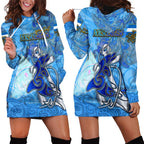 Ocean Spirit of Nicaragua Hoodie Dress Anchored in Nicaraguan Pride - Aussie Hoodie