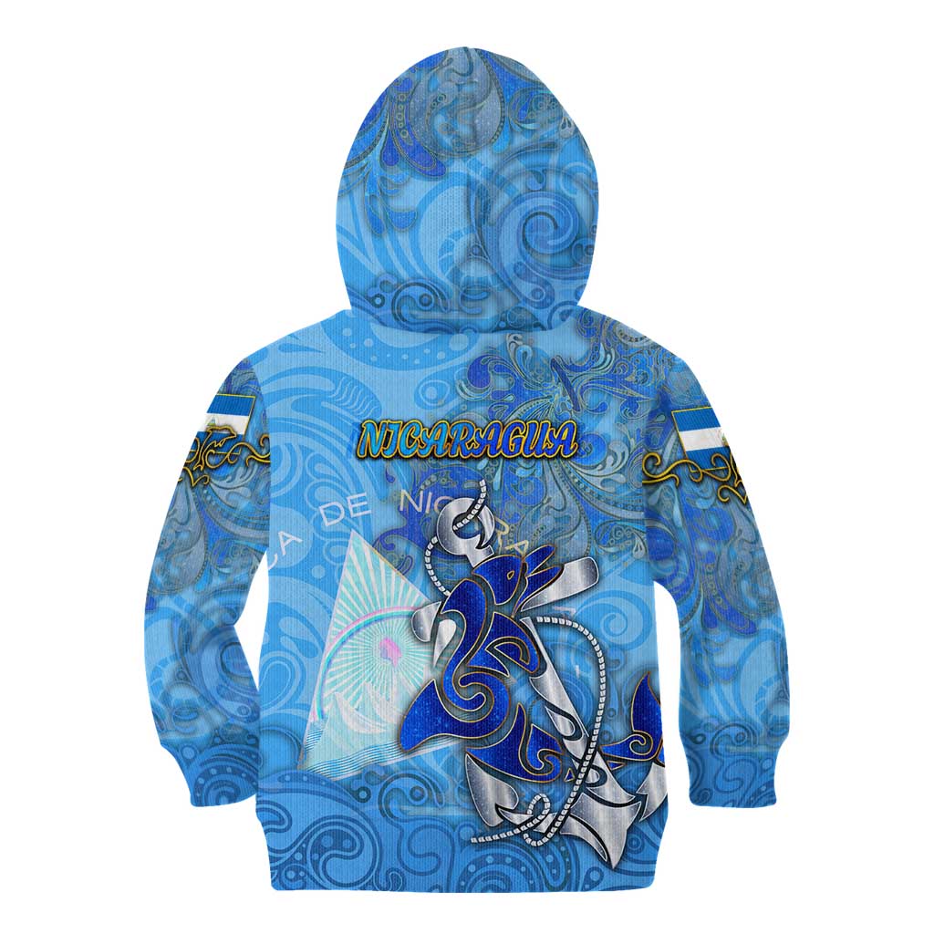 Ocean Spirit of Nicaragua Kid Hoodie Anchored in Nicaraguan Pride - Aussie Hoodie