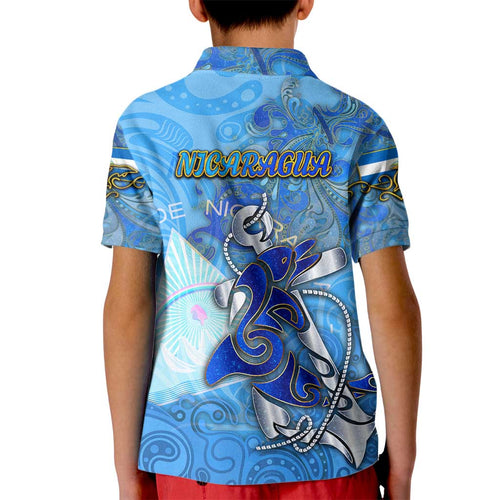 Ocean Spirit of Nicaragua Kid Polo Shirt Anchored in Nicaraguan Pride - Aussie Hoodie